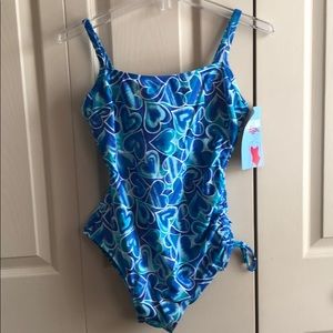 Heart Design One Piece Bathing Suit
